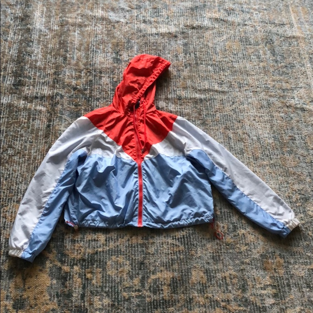 multi colored windbreaker